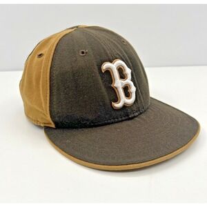 New Era 7 1/4  Boston Red Sox Hat Brown Tan Wool  59 Fifty